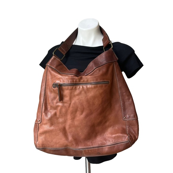 Banana Republic Ashbury Large Leather Shoulder Bag Hobo - Picture 2 of 13